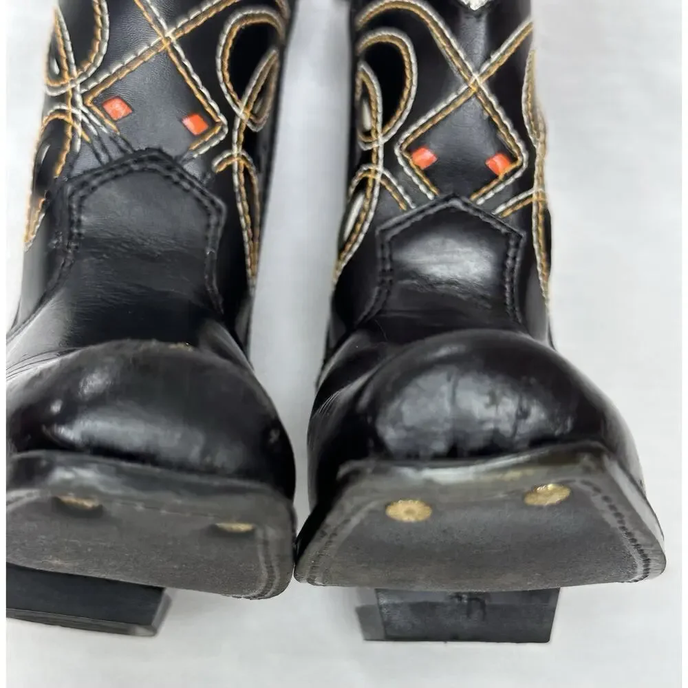 GREAT VINTAGE NEOLITE WESTERN COWBOY TODDLER LEATHER COWBOY BOOTS Size 4